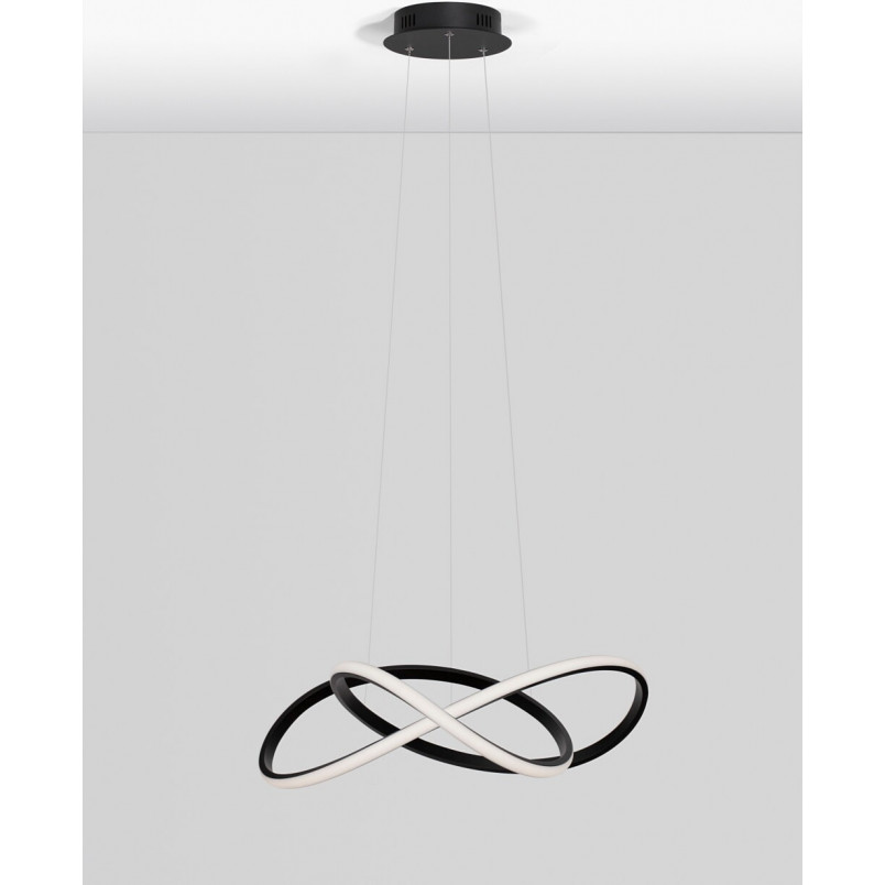 Lampa wisząca Wave LED czarna | Nowoczesny design - Decolab24