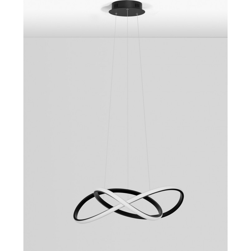 Lampa wisząca Wave LED czarna | Nowoczesny design - Decolab24