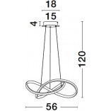 Lampa wisząca Wave LED czarna | Nowoczesny design - Decolab24