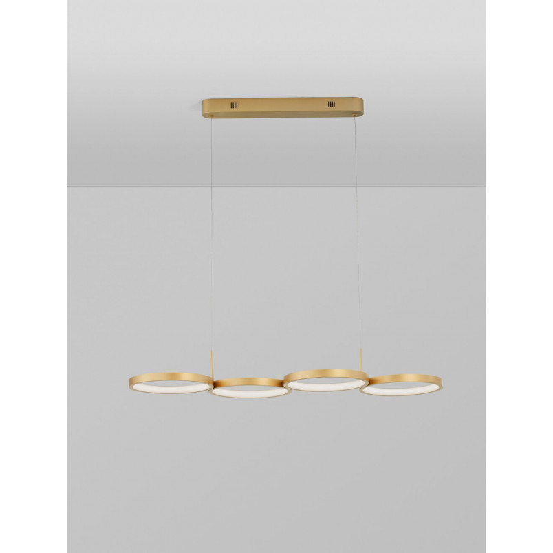 Lampa Wisząca Mosiężna LED Raan - Nowoczesny Design | Decolab24