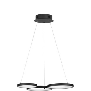 Lampa wiszące okręgi nowoczesne Raan LED 55cm czarna