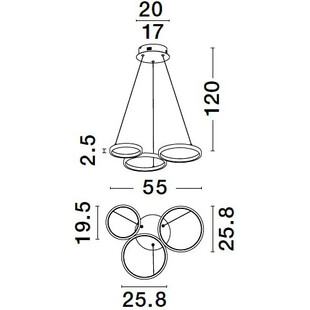 Lampa Wisząca Mosiężna Raan LED | Nowoczesny Design