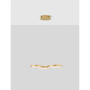 Lampa wiszące okręgi nowoczesne Raan LED 55cm mosiężna