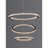 Lampa Wisząca Bueno LED Czarna z Kryształkami | Decolab24