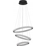 Lampa Wisząca Bueno LED Czarna z Kryształkami | Decolab24