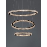 Lampa Wisząca Bueno LED Czarna z Kryształkami | Decolab24