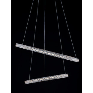 Lampa wiszące okręgi z kryształkami Bueno LED 60,5cm czarna