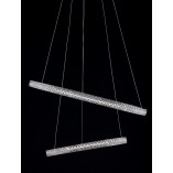 Lampa wiszące okręgi z kryształkami Bueno LED 60,5cm czarna