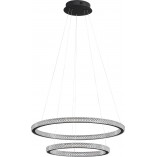 Lampa wiszące okręgi z kryształkami Bueno LED 60,5cm czarna