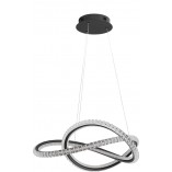 Lampa Wisząca Bueno LED Czarna z Kryształami | Decolab24