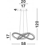 Lampa Wisząca Bueno LED Czarna z Kryształami | Decolab24