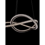 Lampa Wisząca Bueno LED Czarna z Kryształami | Decolab24