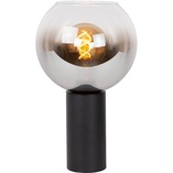 Lampa stołowa szklana kula Marius szkło dymione / czarny Lucide