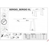 Regulowane Biurko z szufladami i półkami Sergio XL antracyt/dąb wotan Halmar dla dzieci