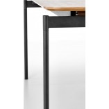 Stół rozkładany retro Smart Halmar | Dąb naturalny/czarny