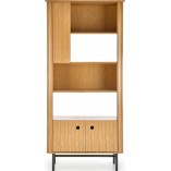 Regał stojący Halmar Smart | Dąb naturalny / Czarny | 196cm
