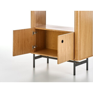 Regał stojący Halmar Smart | Dąb naturalny / Czarny | 196cm