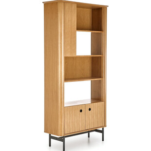 Regał stojący Halmar Smart | Dąb naturalny / Czarny | 196cm