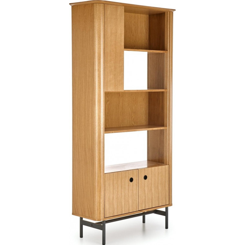 Regał stojący Halmar Smart | Dąb naturalny / Czarny | 196cm