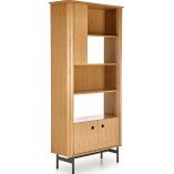 Regał stojący Halmar Smart | Dąb naturalny / Czarny | 196cm