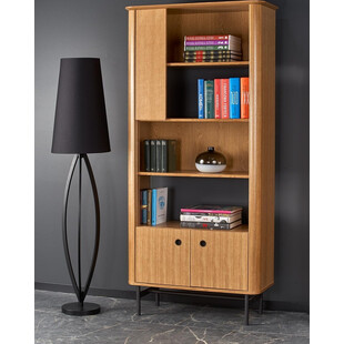 Regał stojący Halmar Smart | Dąb naturalny / Czarny | 196cm