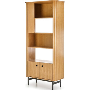 Regał stojący Halmar Smart | Dąb naturalny / Czarny | 196cm