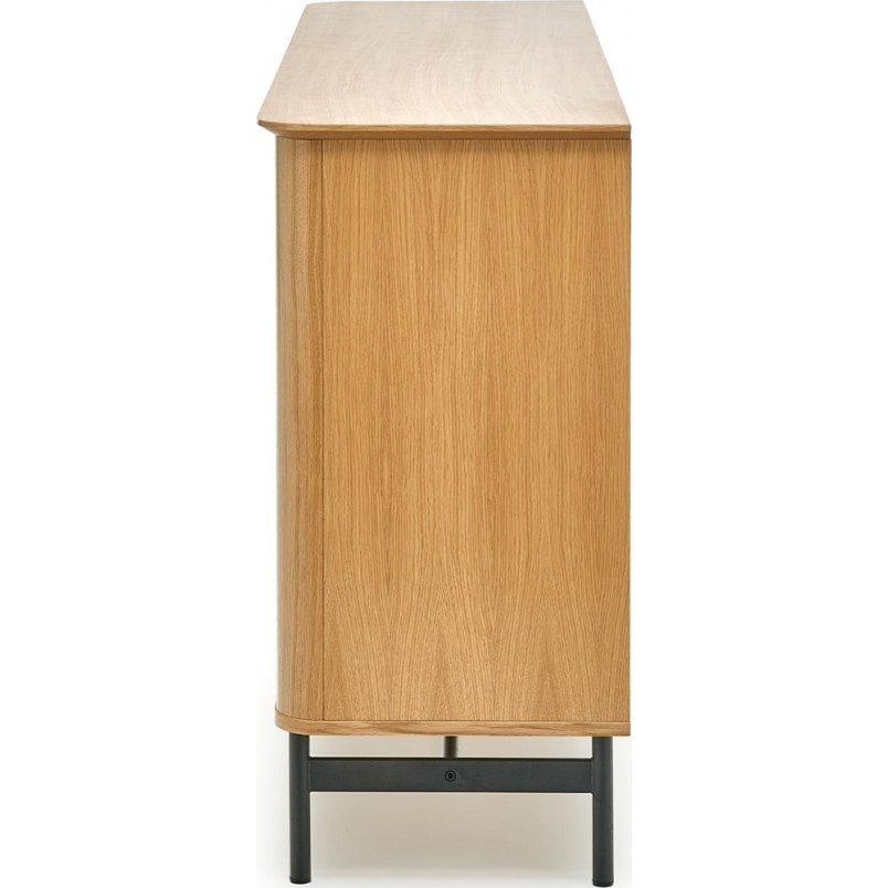 Komoda retro Halmar Smart 167cm | Dąb naturalny / Czarny