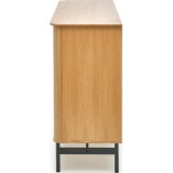 Komoda retro Halmar Smart 167cm | Dąb naturalny / Czarny