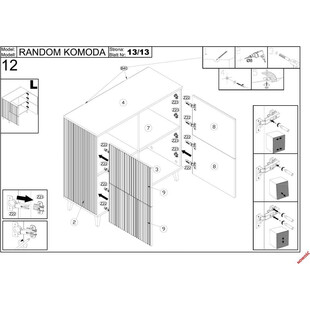 Komoda Random KM2 100x40 | Halmar - Styl Loftowy
