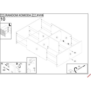Komoda Random KM2 100x40 | Halmar - Styl Loftowy