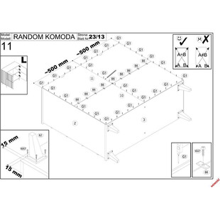 Komoda Random KM2 100x40 | Halmar - Styl Loftowy