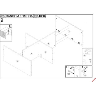 Komoda Random KM2 100x40 | Halmar - Styl Loftowy