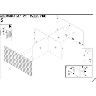Komoda Random KM2 100x40 | Halmar - Styl Loftowy