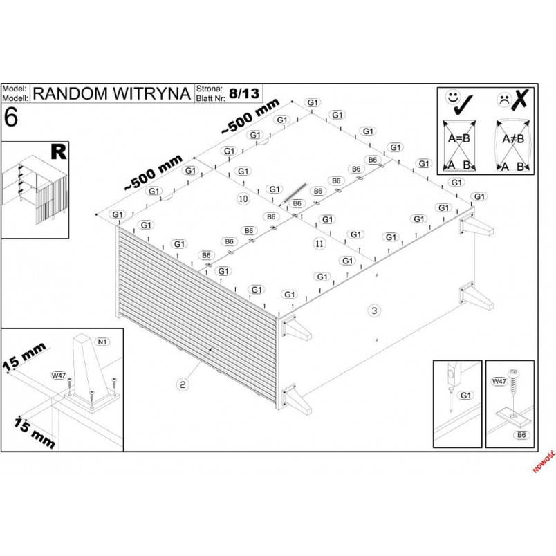 Komoda Random KM2 100x40 | Halmar - Styl Loftowy