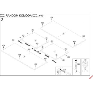 Komoda Random KM2 100x40 | Halmar - Styl Loftowy