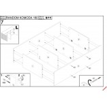 Komoda Halmar Random 160cm: Dąb Wotan/Czarny - Stylowe Meble