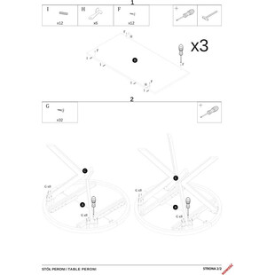 Stół rozkładany okrągły loft Peroni 100cm dąb/czarny | Halmar