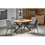 Stół rozkładany okrągły loft Peroni 100cm dąb/czarny | Halmar