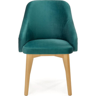 Krzesło welurowe Toledo III Halmar | Dąb miodowy / Zielone