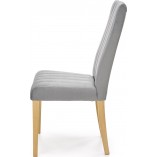 Krzesło welurowe Diego Halmar | Szare, drewniane nogi dąb