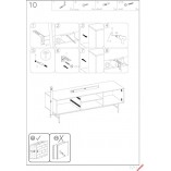 Szafka RTV Murano 150cm Halmar | Dąb Artisan / Czarny