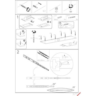 Szafka RTV Murano 150cm Halmar | Dąb Artisan / Czarny