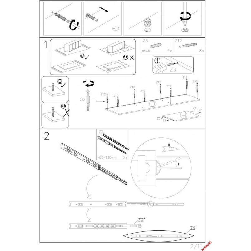 Szafka RTV Murano 150cm Halmar | Dąb Artisan / Czarny