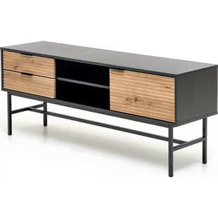 Szafka RTV Murano 150cm Halmar | Dąb Artisan / Czarny