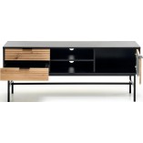 Szafka RTV Murano 150cm Halmar | Dąb Artisan / Czarny