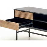 Szafka RTV Murano 150cm Halmar | Dąb Artisan / Czarny