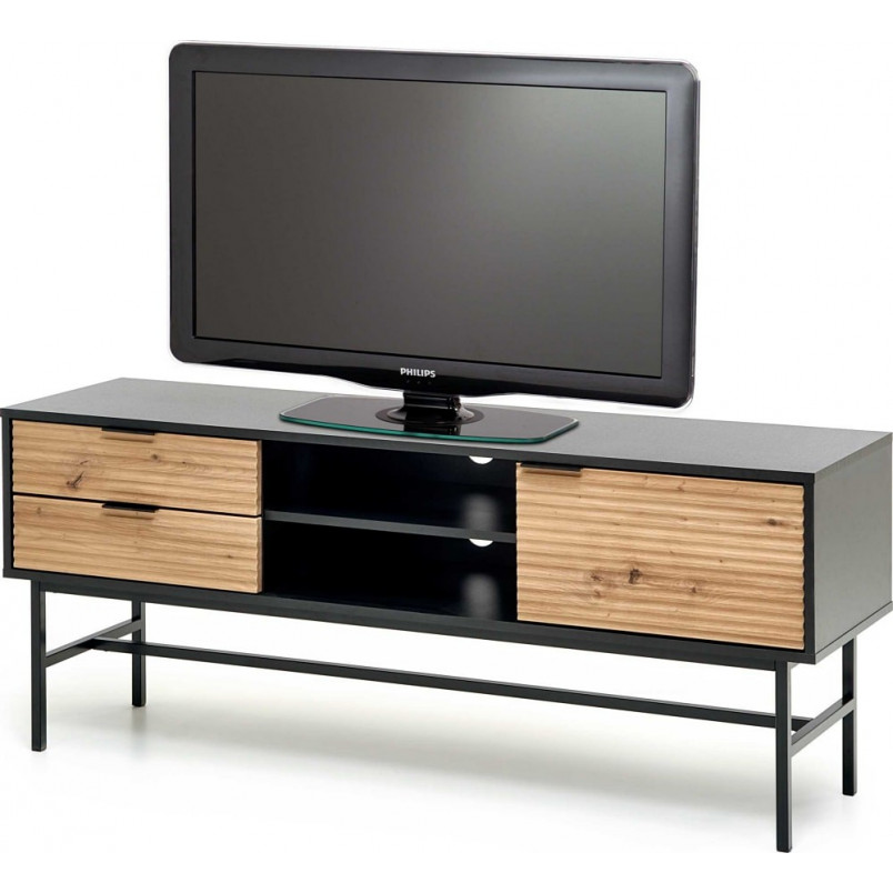 Szafka RTV Murano 150cm Halmar | Dąb Artisan / Czarny