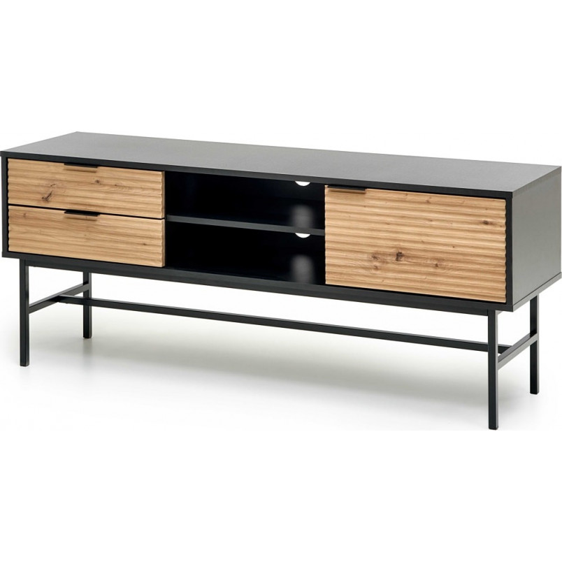 Szafka RTV Murano 150cm Halmar | Dąb Artisan / Czarny