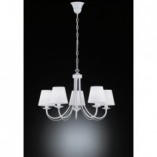 Żyrandol Cortez V - Biały, Klasyczny, 70cm | Trio