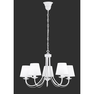Żyrandol Cortez V - Biały, Klasyczny, 70cm | Trio